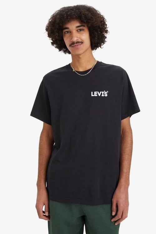 Levi's % 100 Pamuk Relaxed Fit Bisiklet Yaka Erkek T Shirt A2082-0196 SİYAH