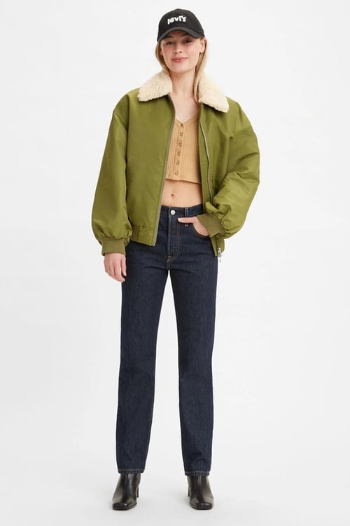 Levi's 501 Pamuklu Regular Fit Normal Bel Düz Paça Jeans Kadın Kot Pantolon A7742-0018 LACİVERT