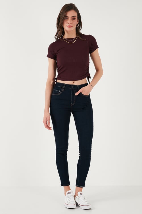 Levi's 721 Skinny Fit Yüksek Bel Jeans Bayan Kot Pantolon A9360-0000 KOYU LACIVERT