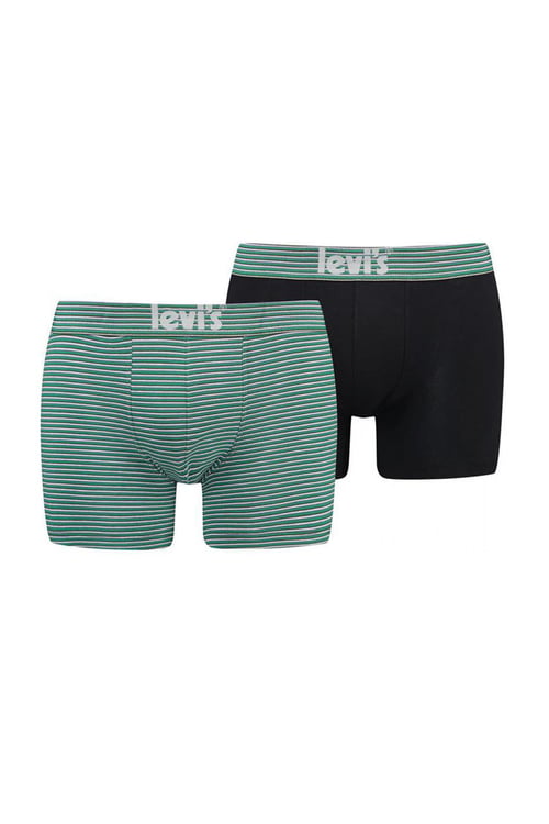 Levi's Logolu Yumuşak Pamuklu 2 Pack Erkek Boxer 37149-0861 LACİVERT-YEŞİL