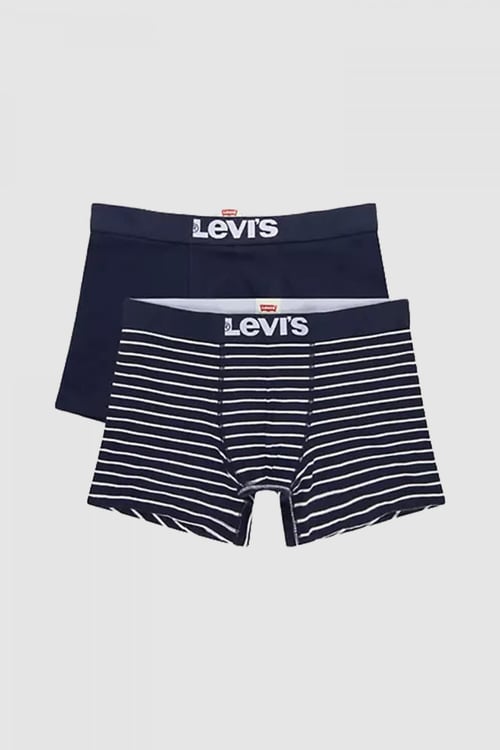 Levi's Logolu Yumuşak Pamuklu 2 Pack Erkek Boxer 37149-0209 LACİVERT