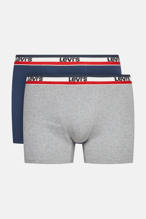 Levi's Organik Pamuklu 2 Pack Erkek Boxer 37149-0815 LACİVERT-GRİ