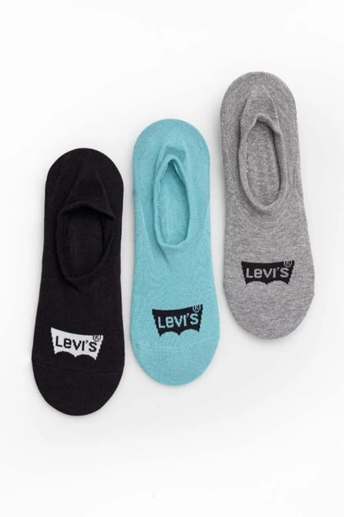Levi's Pamuklu 3 Pack Erkek Çorap 37157-0954 Siyah-Gri-Turkuaz