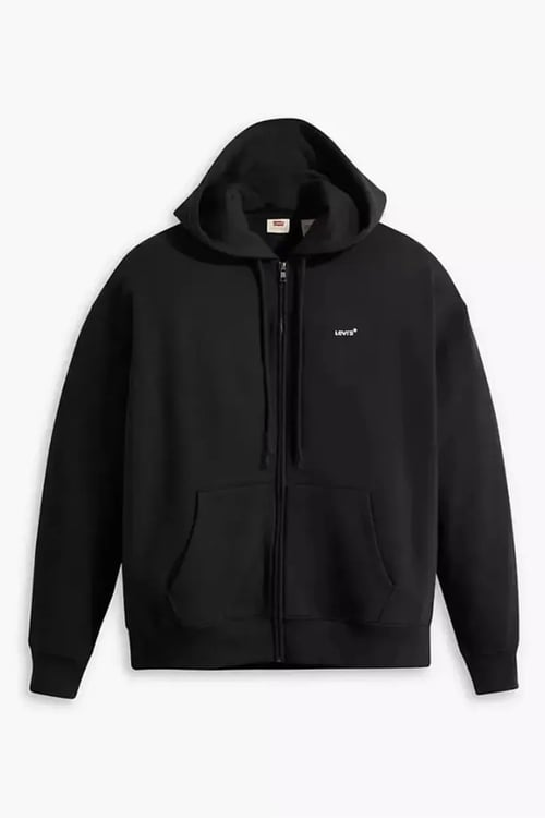 Levi's Pamuklu Regular Fit Kapüşonlu Fermuarlı Bayan Sweat 001U1-0000 SİYAH