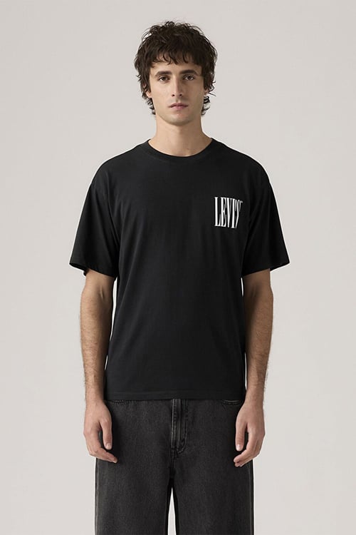 Levi's Pamuklu Relaxed Fit Logolu Bisiklet Yaka Erkek T Shirt A9440-0018 SİYAH