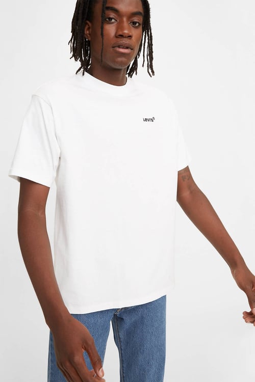Levi's Relaxed Fit Bisiklet Yaka % 100 Pamuk Erkek T Shirt A0637-0000 BEYAZ