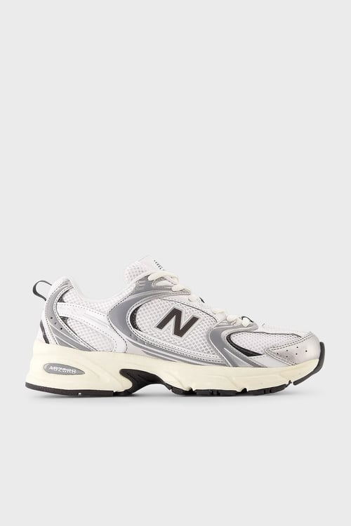 Logolu Bağcıklı Sneaker Kadın Ayakkabı U530ESA EKRU-GÜMÜŞ