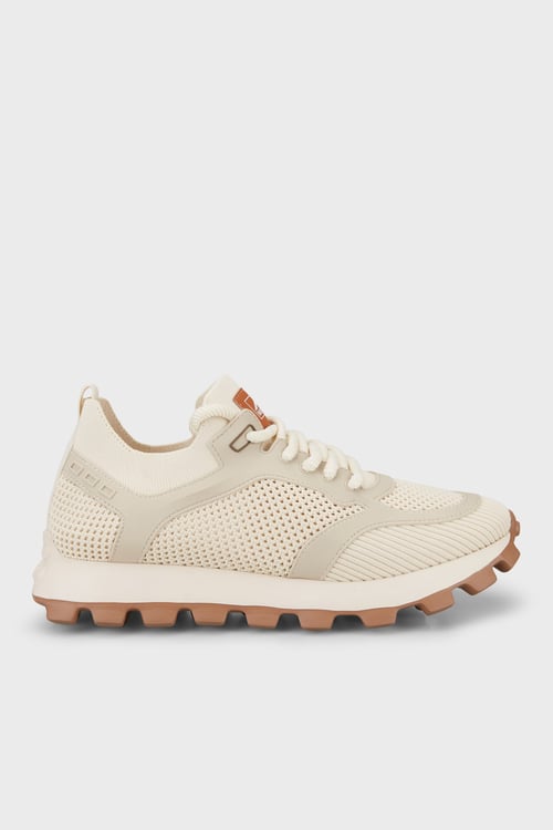 Logolu Deri Sneaker Erkek Ayakkabı 15221326E1 BEJ