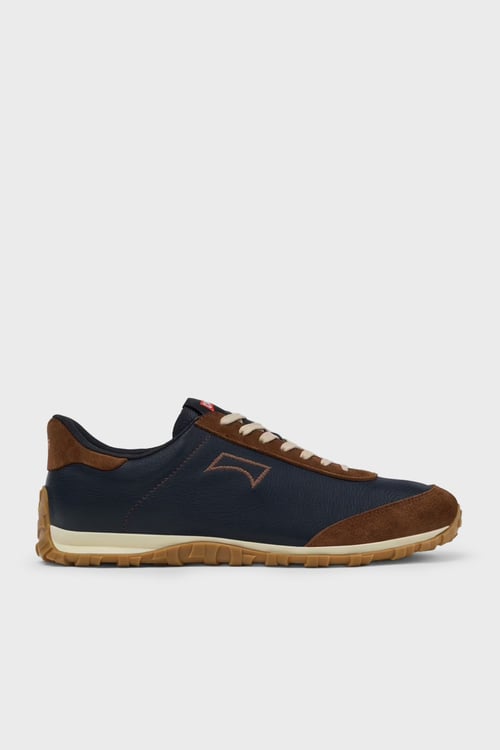 Logolu Deri Sneaker Erkek Ayakkabı K101097-008 LACİVERT