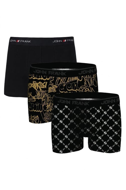 Logolu Pamuklu 3'lü Paket Erkek Boxer JFBS3 Lacivert-SSarı-SBeyaz