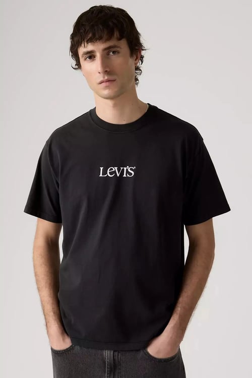Logolu Pamuklu Bisiklet Yaka Erkek T Shirt A9440-0023 SİYAH