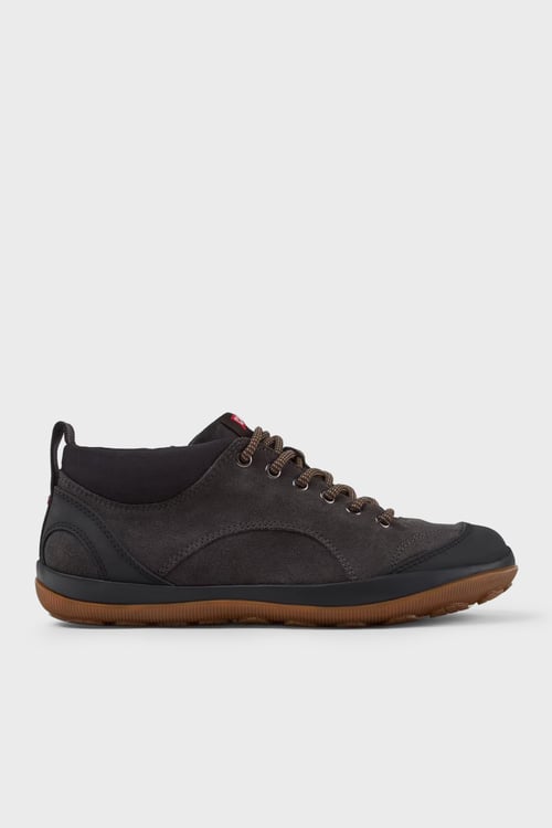 Logolu Sneaker Erkek Ayakkabı K300556-001 KOYU GRİ