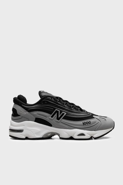 Logolu Sneaker Erkek Ayakkabı M1000A SİYAH-GRİ