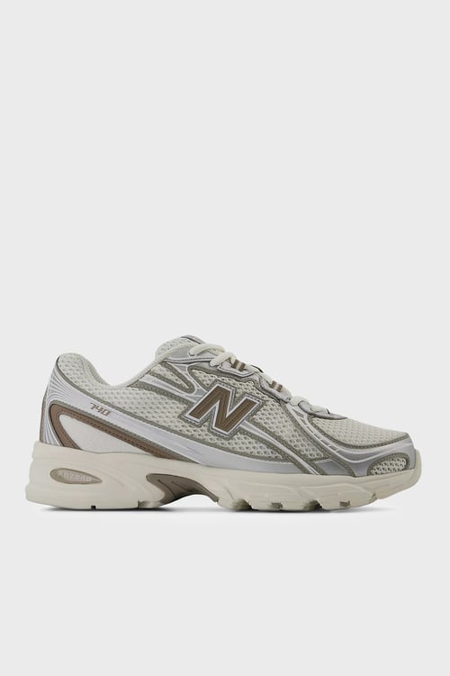 Logolu Sneaker Kadın Ayakkabı U740MU2 Gri-Kahve