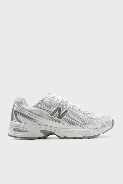 Logolu Sneaker Unisex Ayakkabı U740WM2 BEYAZ-GÜMÜŞ