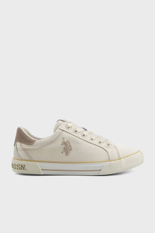 Logolu Süet Detaylı Sneaker Kadın Ayakkabı 5M RACHEL 5FX BEJ