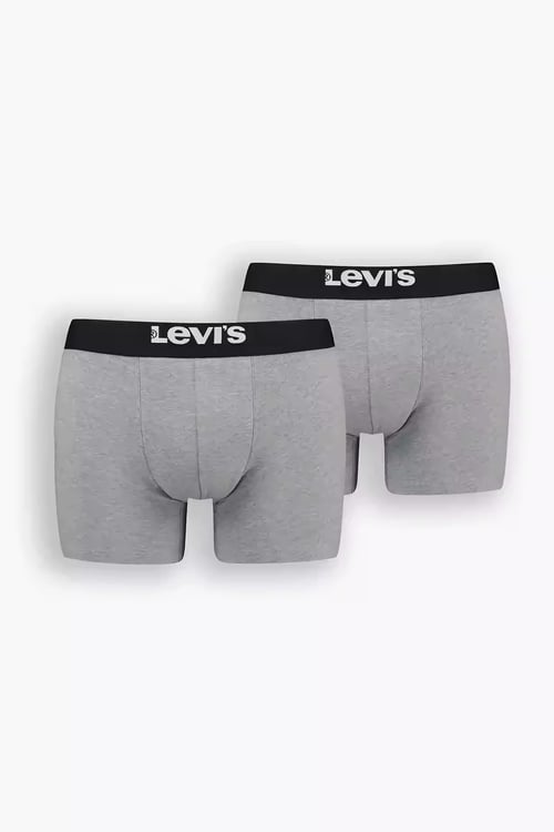 Logolu Yumuşak Pamuklu 2 Pack Erkek Boxer 37149-0809 GRİ