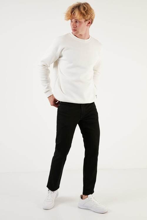 LSE 511 Pamuklu Normal Bel Slim Fit Jeans Erkek Kot Pantolon A2081-0028 SİYAH
