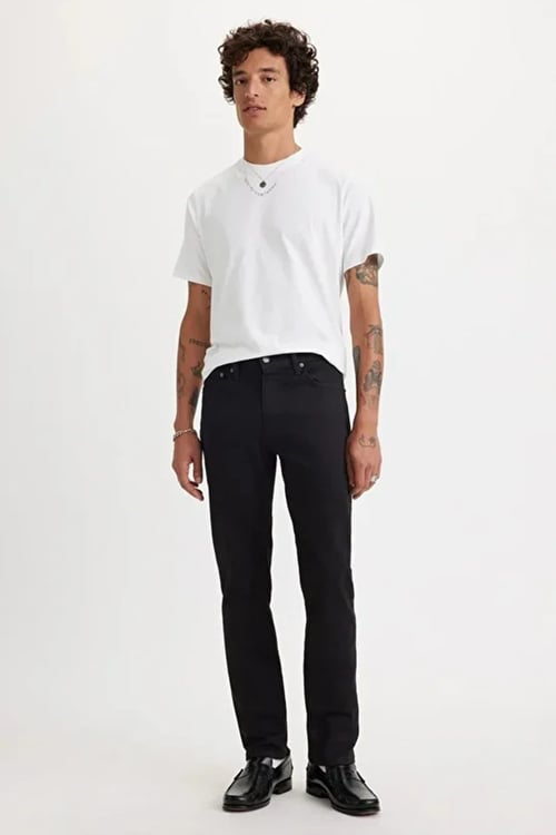 Lse 511 Pamuklu Slim Fit Normal Bel Dar Paça Jeans Erkek Kot Pantolon A2081-0017 SİYAH