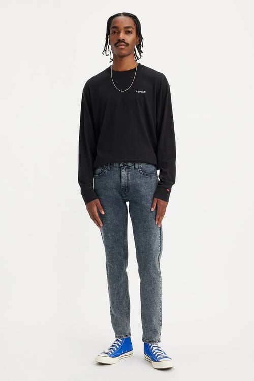 LSE 512 Normal Bel Dar Paça Slim Tapered Fit Jeans Erkek Kot Pantolon A2087-0035 AÇIK LACİVERT