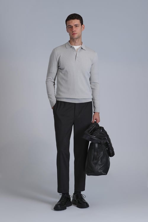 Lufian Clos Streç Slim Fit Normal Bel Düz Paça Chino Erkek Pantolon 112190319 SİYAH