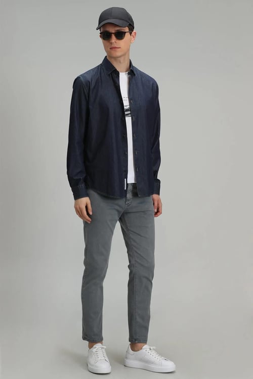 Lufian Helt Pamuklu Normal Bel Slim Fit Normal Paça Erkek Pantolon 111190290 GRİ