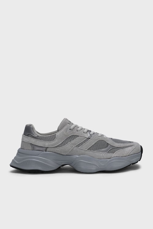 Lufian Mark Logolu Deri Sneaker Erkek Ayakkabı 112230240 GRİ