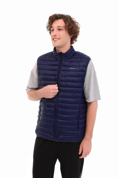 Lumberjack Kapitoneli Regular Fit Dik Yaka Erkek Yelek 5WSTAR4WEST 5PR LACİVERT