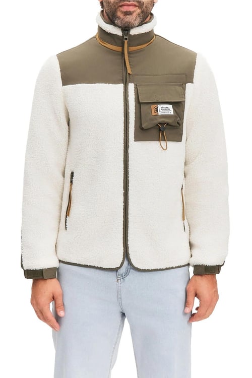 Lumberjack Regular Fit Dik Yaka Peluş Erkek Mont 7KSYFA24MJ 5PR EKRU