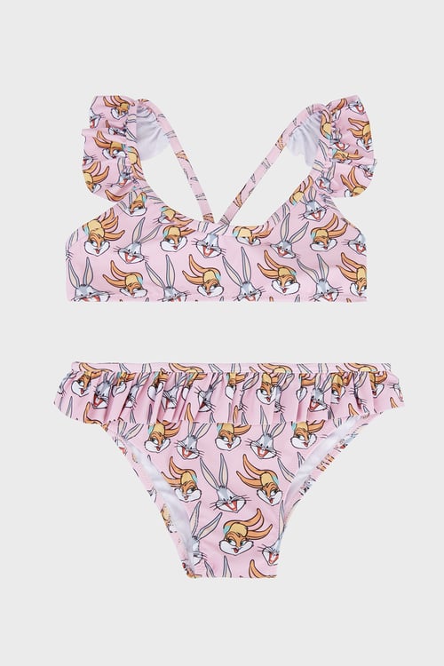 Lunabun Uv Korumalı Desenli Kız Çocuk Bikini SB2611070101 PEMBE