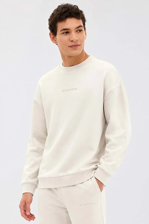 M Essential Crewneck Pamuklu Regular Fit Bisiklet Yaka Erkek Sweat S2610015 1457 GRİ