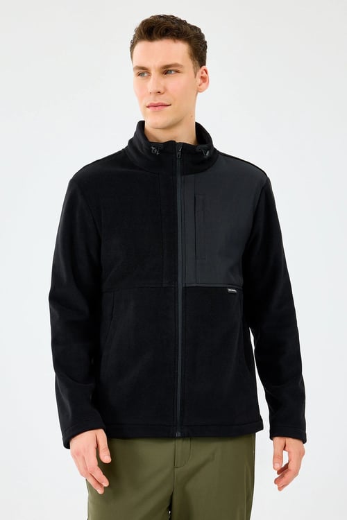 M Polar Su Geçirmez Dik Yaka Erkek Polar Mont S25201303817 SİYAH