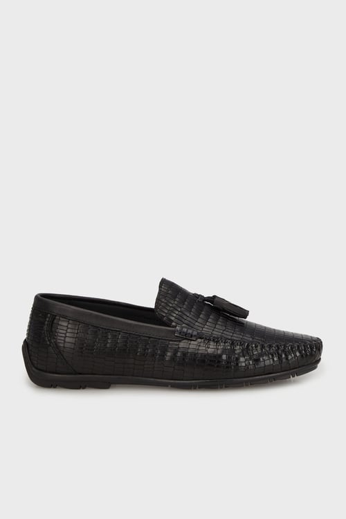 Marcomen Hakiki Deri Püskül Detaylı Loafer Erkek Ayakkabı 1528498S2 SİYAH