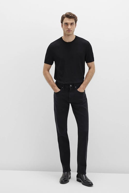 Marcus Pamuklu Slim Straight Fit Normal Bel Jeans Erkek Kot Pantolon 0035190822 SİYAH