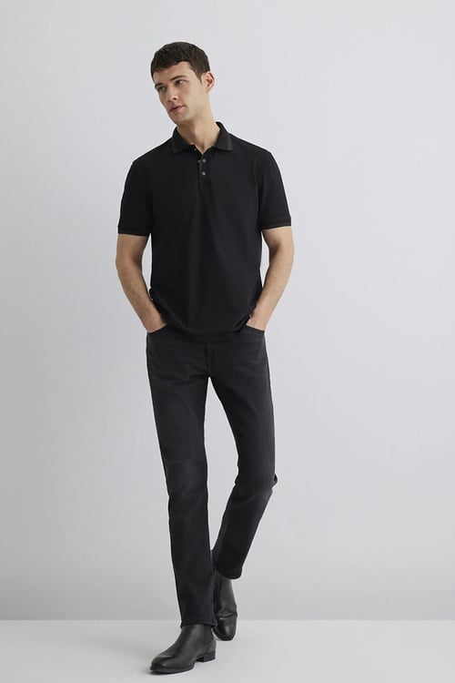 Marcus Slim Straight Normal Bel Daralan Paça Jeans Erkek Kot Pantolon 0035187861 SİYAH