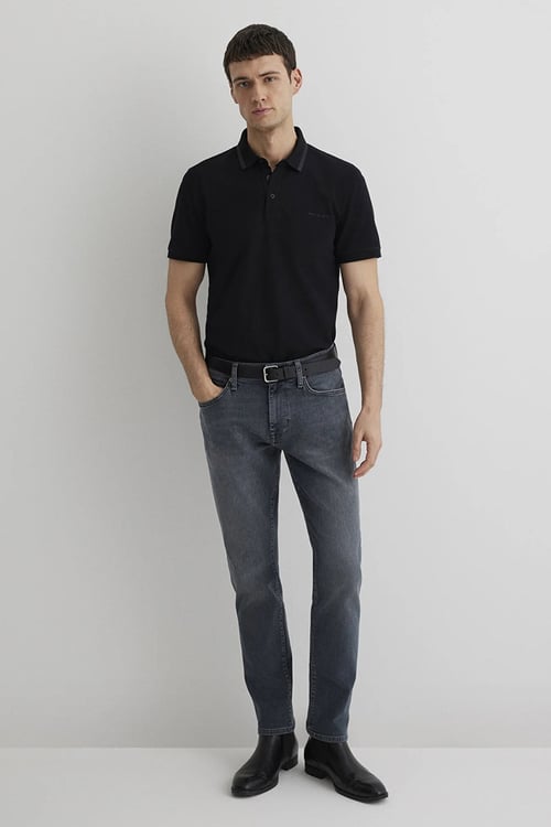 Marcus Streç Pamuklu Slim Straight Normal Bel Daralan Paça Jeans Erkek Kot Pantolon 0035189345 GRİ