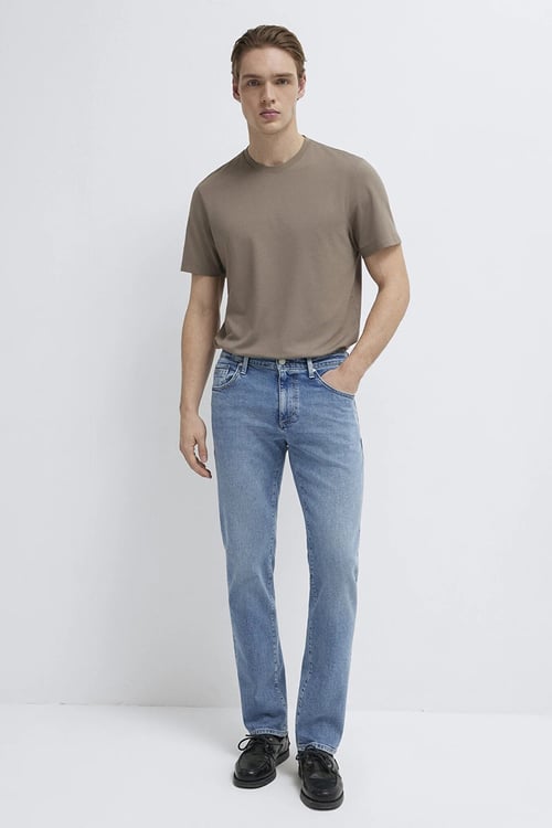 Martın Pamuklu Normal Bel Düz Paça Jeans Erkek Kot Pantolon 00378A1729 AÇIK MAVİ