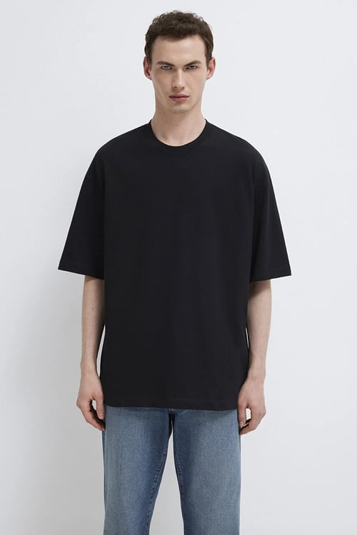Mavi % 100 Pamuk Bisiklet Yaka Basic Erkek T Shirt 0613113-900 SİYAH