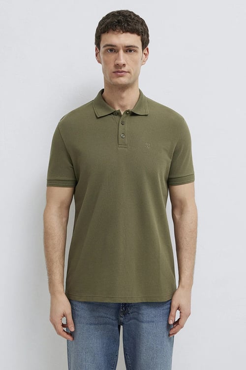 Mavi % 100 Pamuk Düğmeli Erkek Polo Yaka T Shirt 064946-71543 Olive