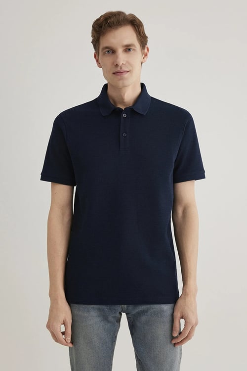 Mavi % 100 Pamuk Düğmeli Erkek Polo Yaka T Shirt 0612521-70490 LACİVERT