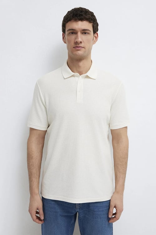 Mavi % 100 Pamuk Düğmeli Erkek Polo Yaka T Shirt 0612521-70057 EKRU
