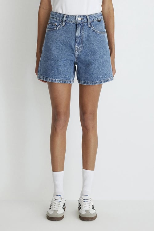 Mavi % 100 Pamuk Regular Fit Normal Bel Kot Bermuda Bayan Short 1410059-87081 MAVİ