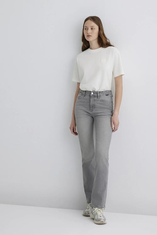 Mavi Jane Pamuklu Straight Fit Normal Bel Düz Paça Jeans Bayan Kot Pantolon 1010917-89182 GRİ