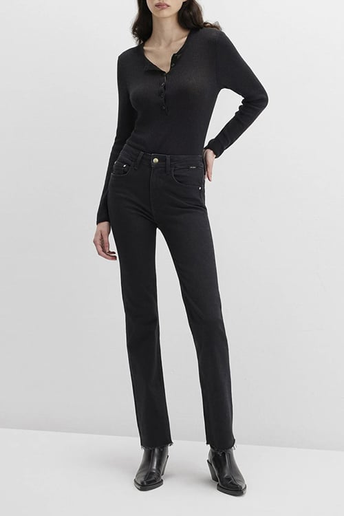 Mavi Maria Flare Fit Normal Bel İspanyol Paça Jeans Kadın Kot Pantolon 101225-80998 SİYAH