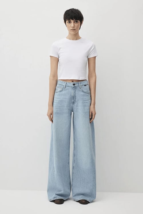 Mavi Miami Baggy Fit Normal Bel Geniş Paça Jeans Bayan Kot Pantolon 1010727-87191 AÇIK MAVİ