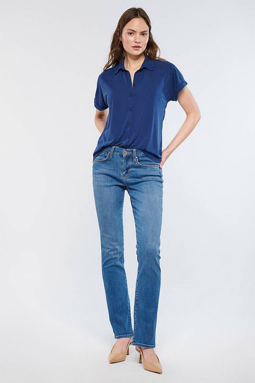 Mavi Mona Slim Straight Normal Bel Düz Paça Jeans Kadın Kot Pantolon 1049784195 MAVİ