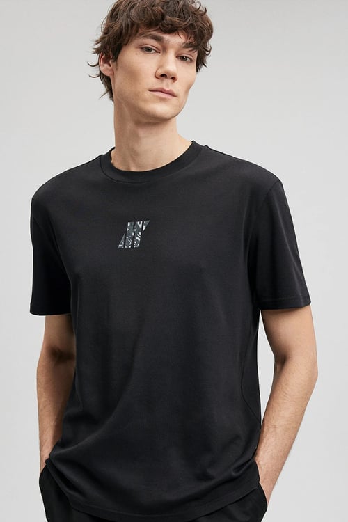 Mavi Pamuklu Loose Fit Erkek T Shirt 0612189-900 SİYAH