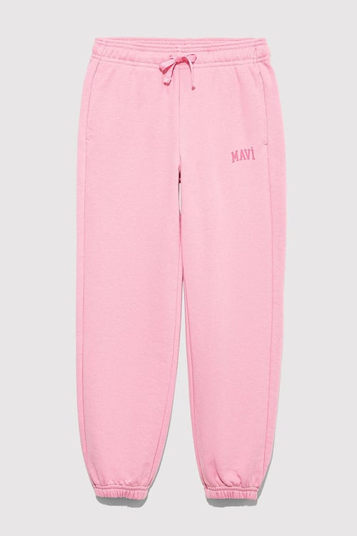 Mavi Pamuklu Regular Fit Lastikli Paça Logolu Kız Çocuk Eşofman Altı 7010041-70972 PEMBE