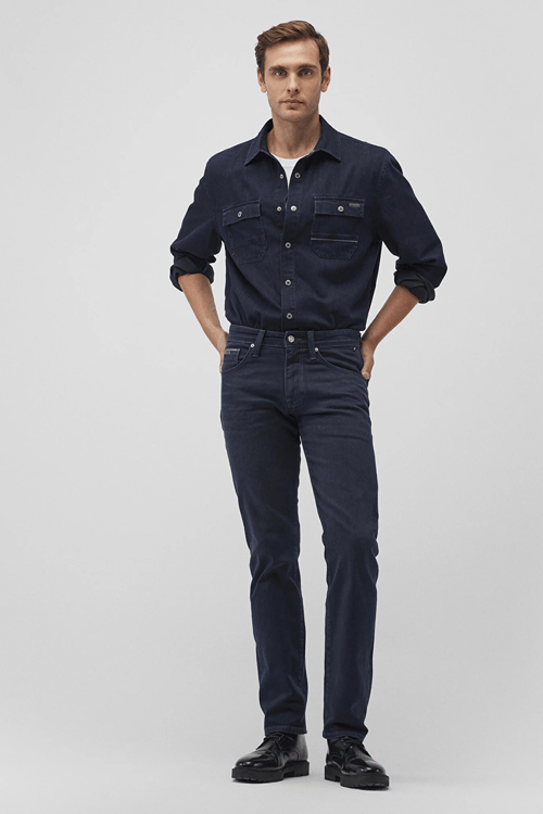 Mavi Pamuklu Regular Straight Düz Paça Jeans Erkek Kot Pantolon 0020287874 KOYU LACIVERT
