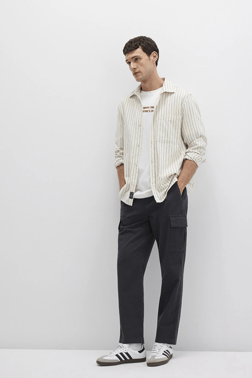 Mavi Pamuklu Regular Straight Fit Düz Paça Cepli Kargo Erkek Pantolon 0010552-71379 SİYAH